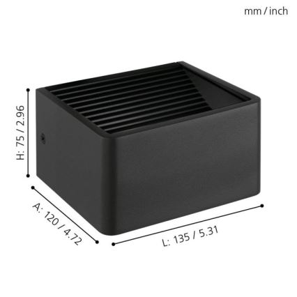 Eglo - Aplique LED para exterior LED/6W/230V IP44