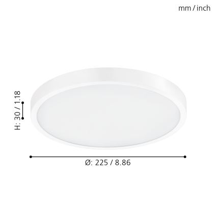 Eglo - Lámpara de techo LED regulable LED/14W/230V + mando a distancia