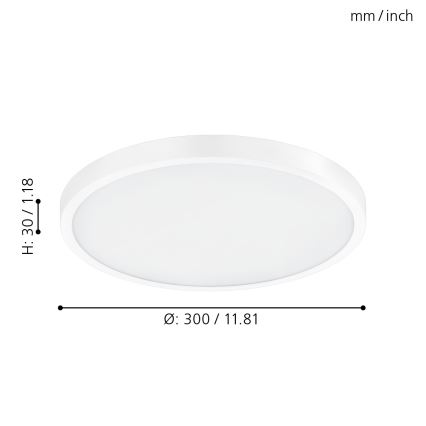 Eglo - LED Plafón regulable LED/20W/230V + control remoto