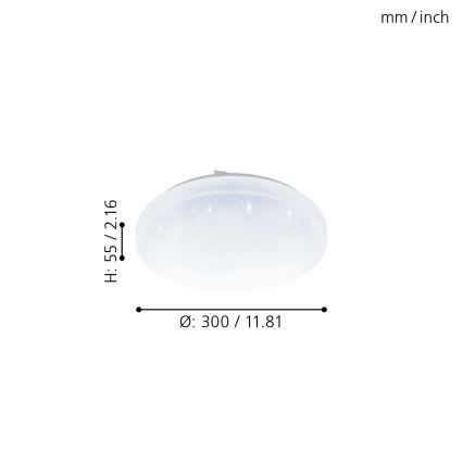 Eglo - Lámpara de baño LED regulable LED/12W/230V IP44 + mando a distancia