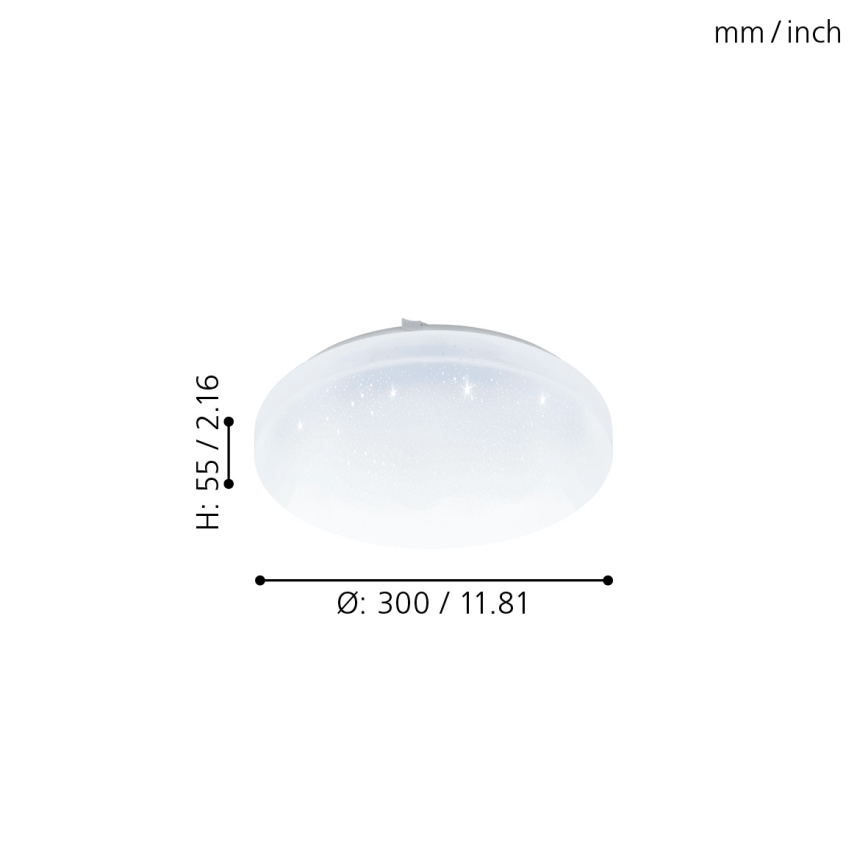 Eglo - Lámpara de baño LED regulable LED/12W/230V IP44 + mando a distancia