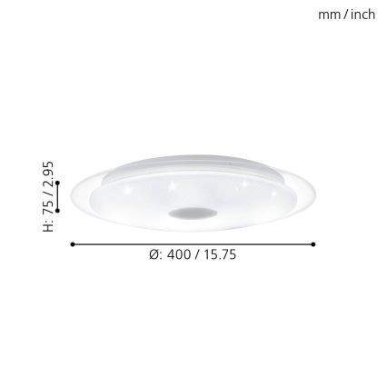 Eglo - Lámpara de techo LED regulable LED/24W/230V con mando a distancia