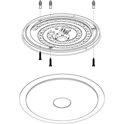 Eglo - Lámpara de techo LED regulable LED/24W/230V con mando a distancia