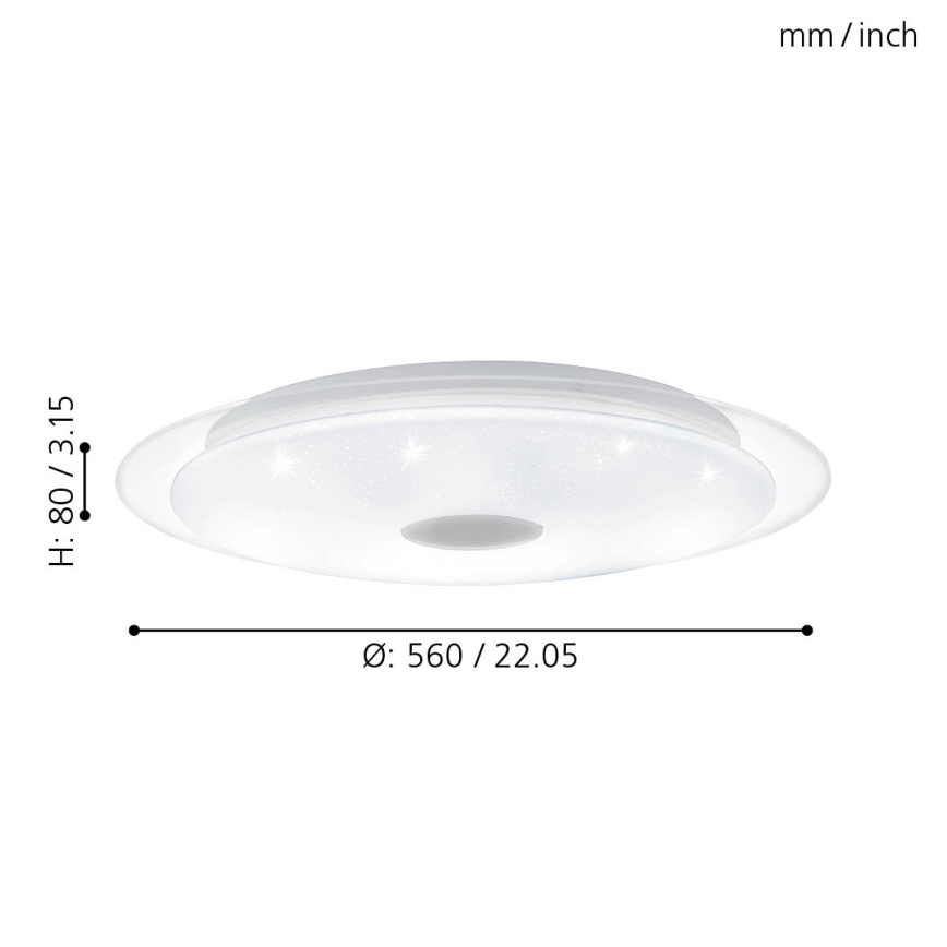 Eglo - Lámpara de techo LED regulable LED/36W/230V con mando a distancia