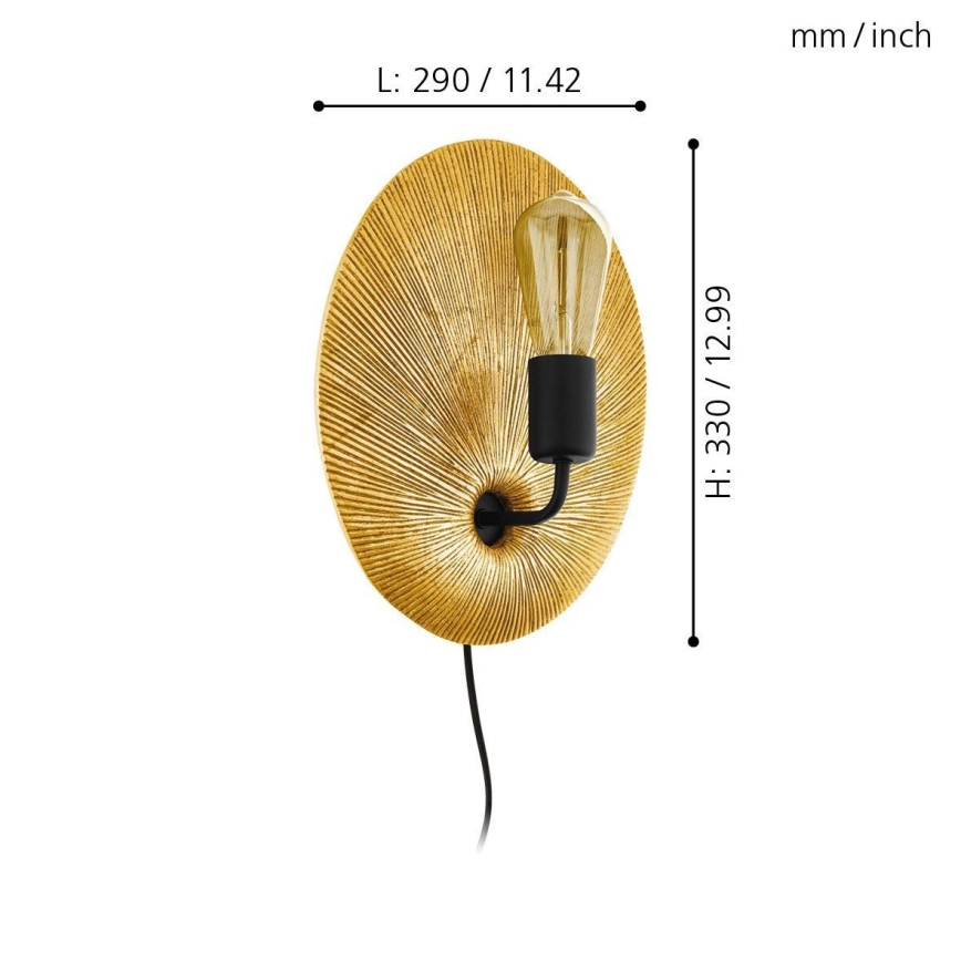 Eglo 98379 - Aplique de pared GASCUERIA 1xE27/60W/230V