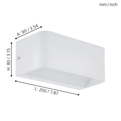 Eglo - Aplique LED LED/10W/230V