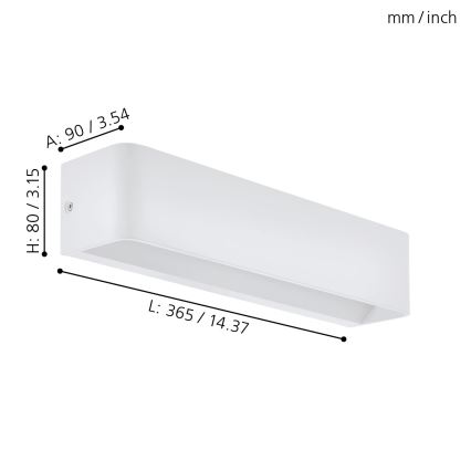 Eglo - Aplique LED LED/12W/230V