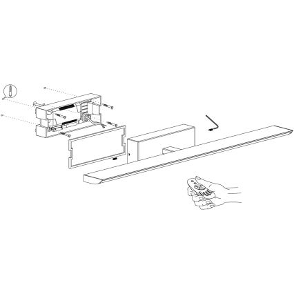 Eglo 98451 - Iluminación de baño LED RGB regulable TABIANO-C LED/15,6W/230V IP44 + mando a distancia