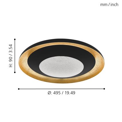 Eglo - Lámpara de techo LED regulable LED/24,5W/230V con mando a distancia