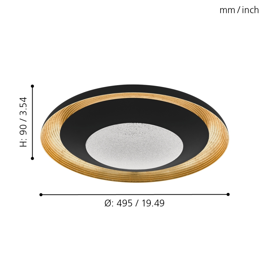 Eglo - Lámpara de techo LED regulable LED/24,5W/230V con mando a distancia