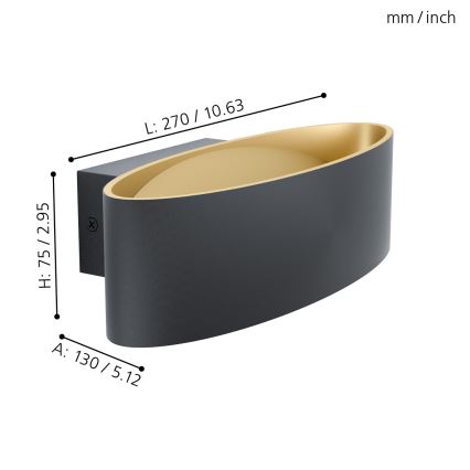 Eglo - Aplique LED LED/10W/230V