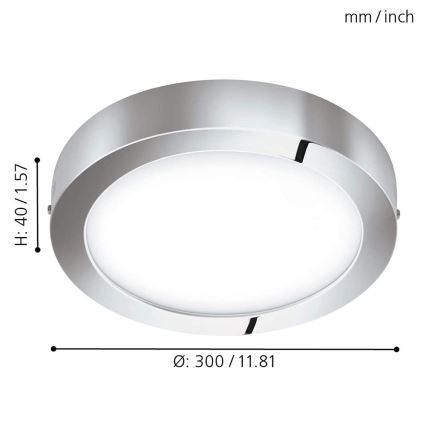 Eglo - Lámpara de techo LED RGB regulable FUEVA-C LED/21W/230V