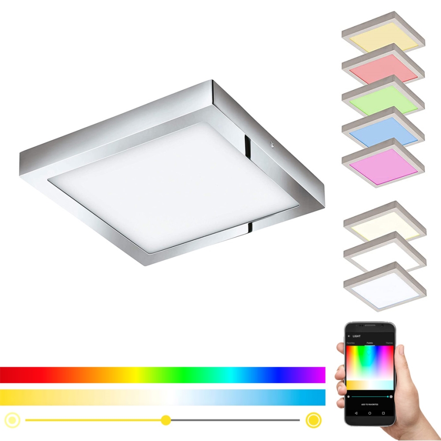 Eglo - Plafón LED RGBW regulable FUEVA-C LED/21W/230V Bluetooth