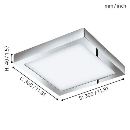 Eglo - Plafón LED RGBW regulable FUEVA-C LED/21W/230V Bluetooth
