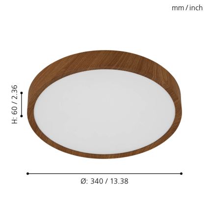 Eglo - Plafón LED LED/14,6W/230V