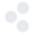 Eglo 98631 - Juego de 3 downlights empotrables LED FUEVA, 5W, 230V, Ø 12 cm