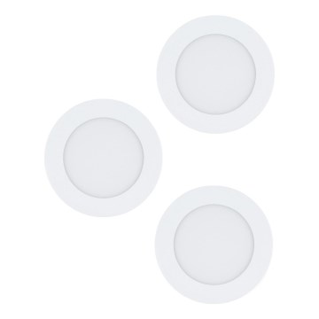 Eglo 98631 - Juego de 3 downlights empotrables LED FUEVA, 5W, 230V, Ø 12 cm