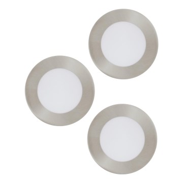Eglo 98632 - Juego de 3 luminarias empotradas LED FUEVA 3xLED/5W/230V, diámetro 12 cm