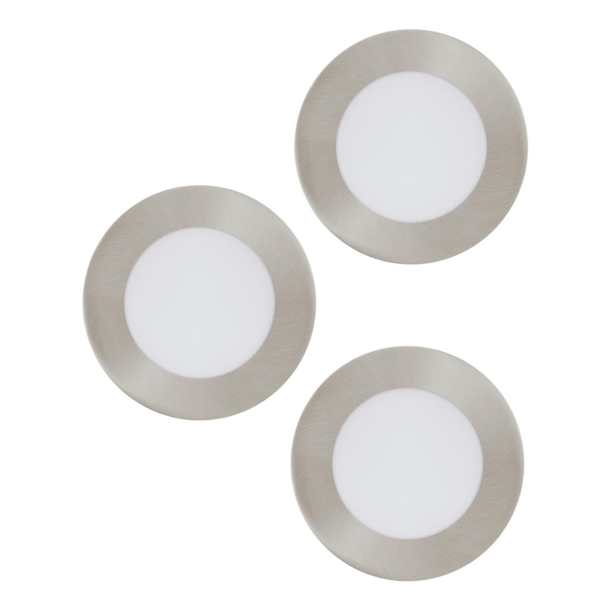 Eglo 98632 - Juego de 3 luminarias empotradas LED FUEVA 3xLED/5W/230V, diámetro 12 cm