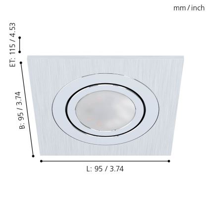Eglo - Lámpara empotrada LED 1xGU10/5W/230V