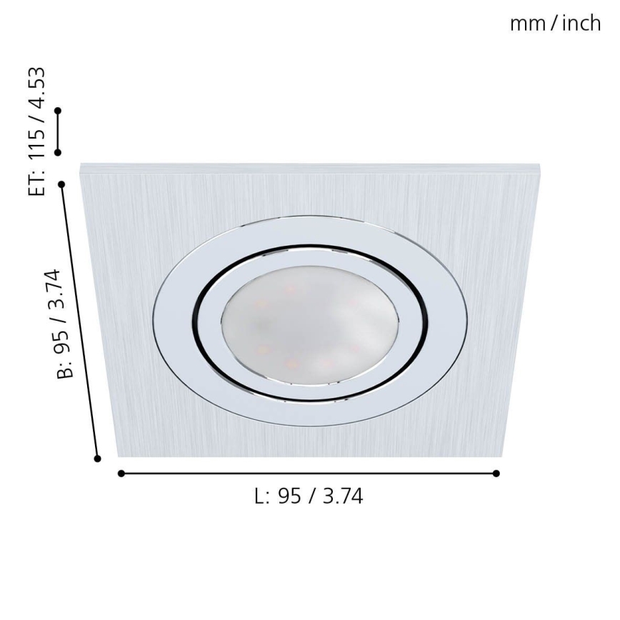 Eglo - Lámpara empotrada LED 1xGU10/5W/230V