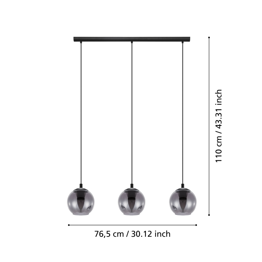 Eglo - Lámpara colgante 3xE27/40W/230V