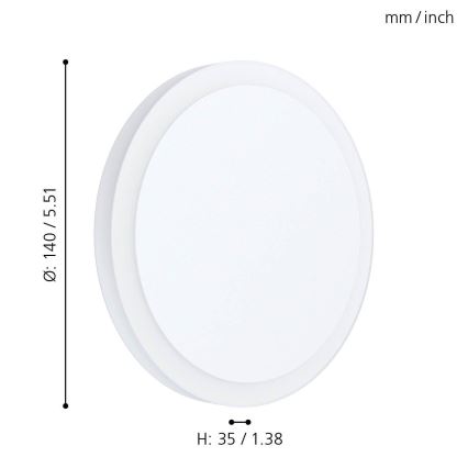 Eglo - Plafón LED LED/5,4W/230V