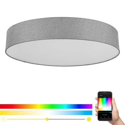 Eglo - Plafón LED RGBW regulable ROMAO-C LED/45W/230V + control remoto