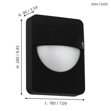 Eglo - Aplique de exterior 1xE27/28W/230V IP44