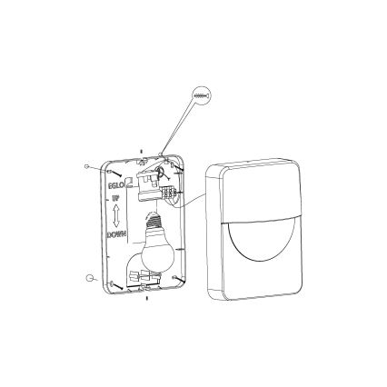 Eglo - Aplique de exterior 1xE27/28W/230V IP44