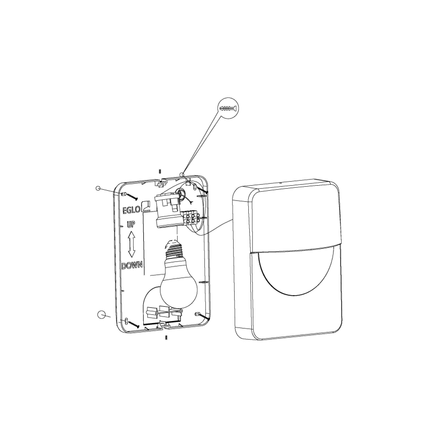 Eglo - Aplique de exterior 1xE27/28W/230V IP44