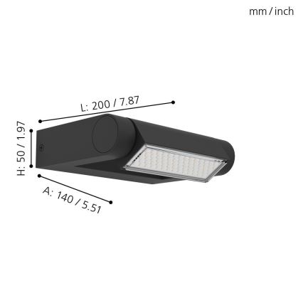 Eglo - LED Aplique exterior LED/4,8W/230V IP44