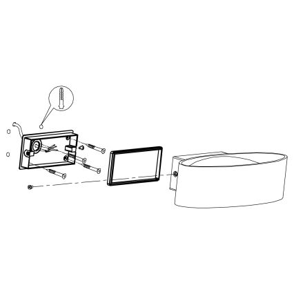 Eglo - Aplique LED para exterior LED/10W/230V IP44