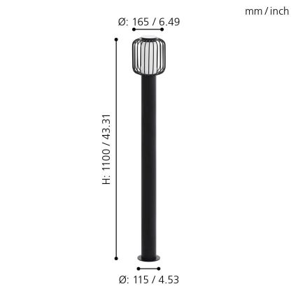 Eglo - Lámpara de exterior 1xE27/28W/230V IP44