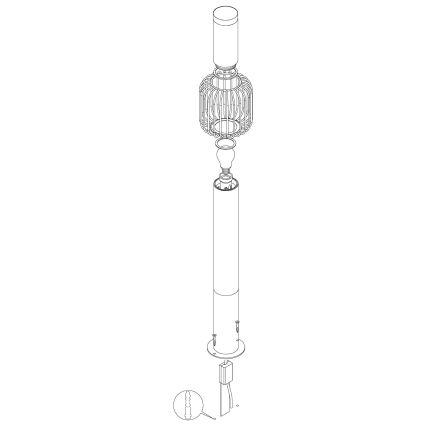 Eglo - Lámpara de exterior 1xE27/28W/230V IP44