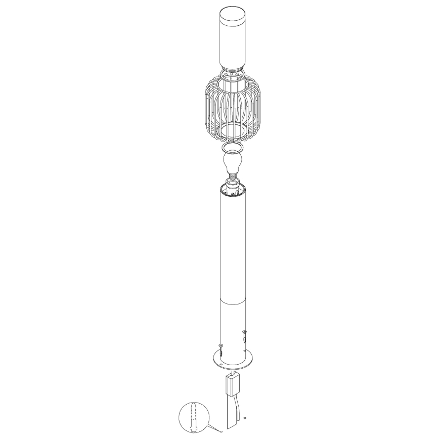Eglo - Lámpara de exterior 1xE27/28W/230V IP44