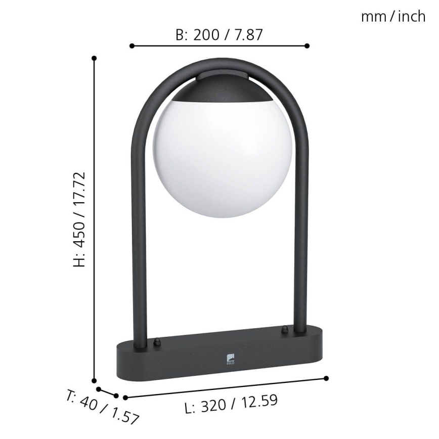 Eglo - Lámpara de exterior 1xE27/28W/230V IP44