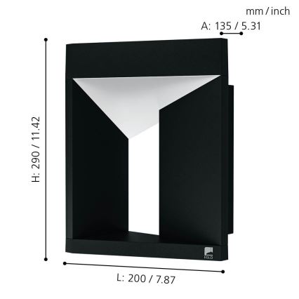 Eglo - Aplique LED para exterior LED/10W/230V IP54