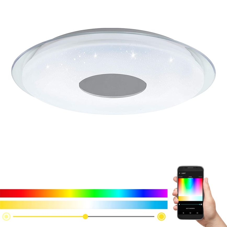 Eglo - Plafón LED RGB regulable LANCIANO-C LED/38W/230V + CR