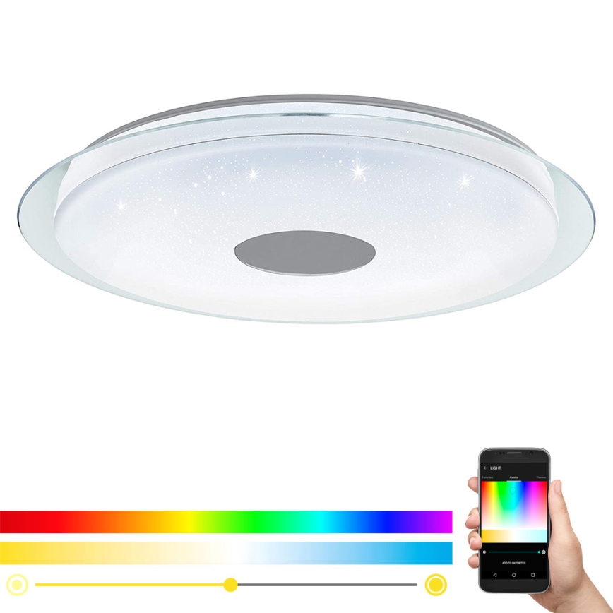 Eglo - Plafón LED RGB regulable LANCIANO-C LED/53W/230V + CR
