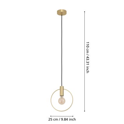 Eglo - Lámpara colgante 1xE27/40W/230V