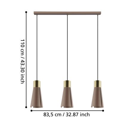 Eglo - Lámpara colgante LED 3xGU10/4,5W/230V