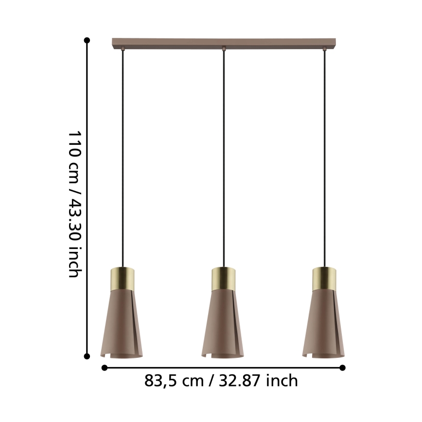Eglo - Lámpara colgante LED 3xGU10/4,5W/230V