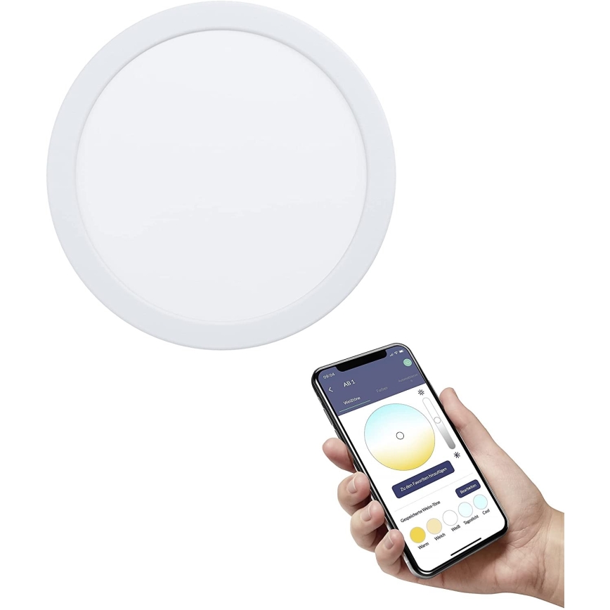 Eglo - Luminaria empotrada regulable para baño LED/16,5W/230V IP44 ZigBee diámetro 21,6 cm