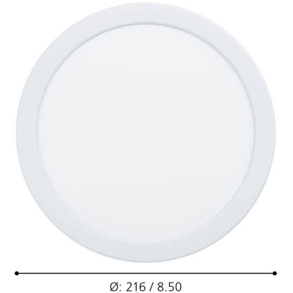 Eglo - Luminaria empotrada regulable para baño LED/16,5W/230V IP44 ZigBee diámetro 21,6 cm