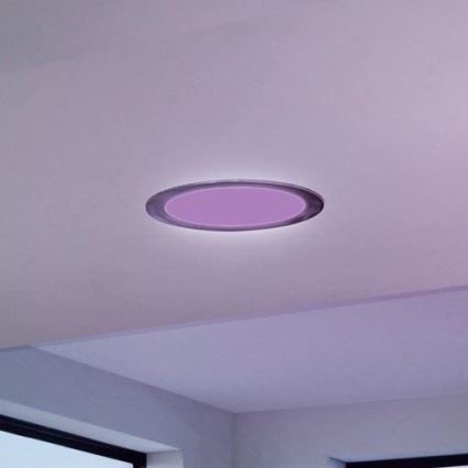 Eglo - Luminaria empotrable LED regulable para baño, 16,5 W, 230 V, IP44, ZigBee, diámetro 21,6 cm