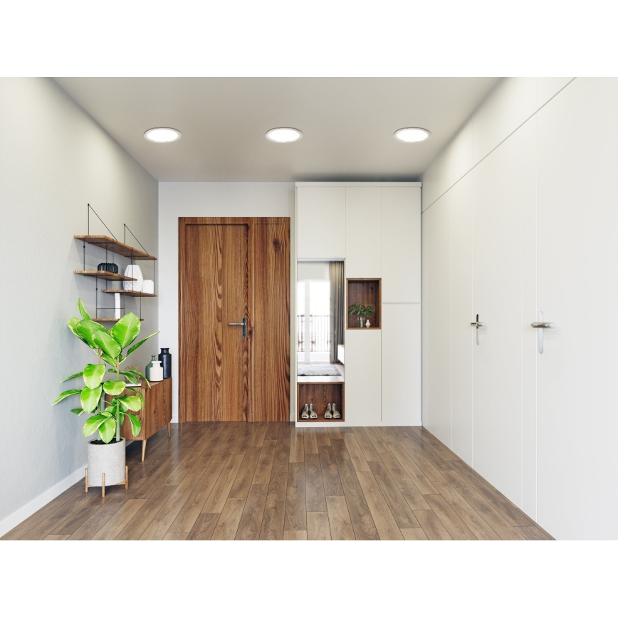 Eglo - Luminaria empotrable LED regulable para baño, 16,5 W, 230 V, IP44, ZigBee, diámetro 21,6 cm