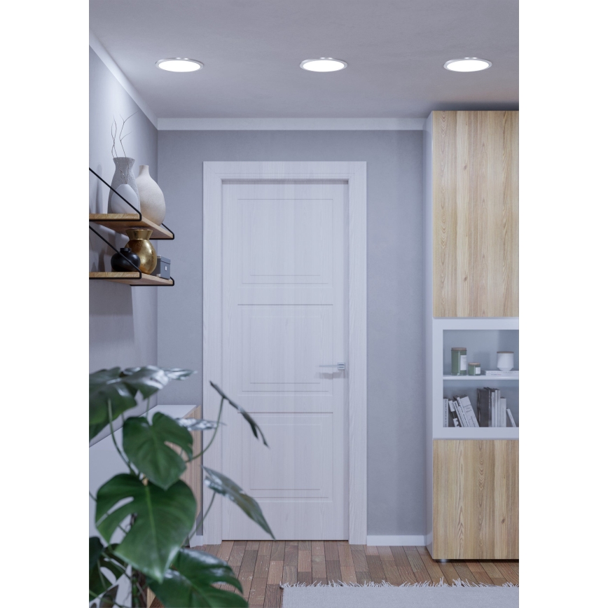 Eglo - Luminaria empotrable LED regulable para baño, 16,5 W, 230 V, IP44, ZigBee, diámetro 21,6 cm