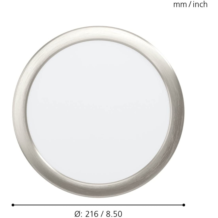 Eglo - Luminaria empotrable LED regulable para baño, 16,5 W, 230 V, IP44, ZigBee, diámetro 21,6 cm