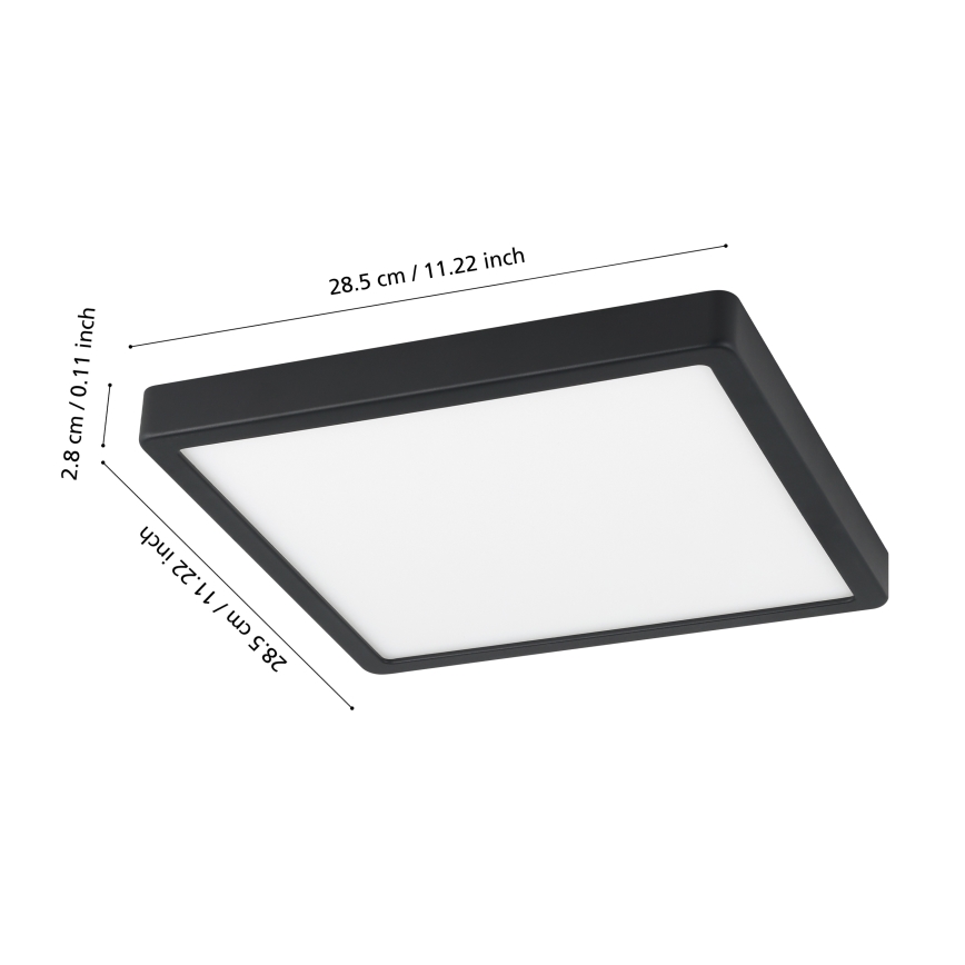 Eglo - Luminaria LED regulable para baño LED/19,5W/230V IP44 ZigBee 28,5x28,5 cm